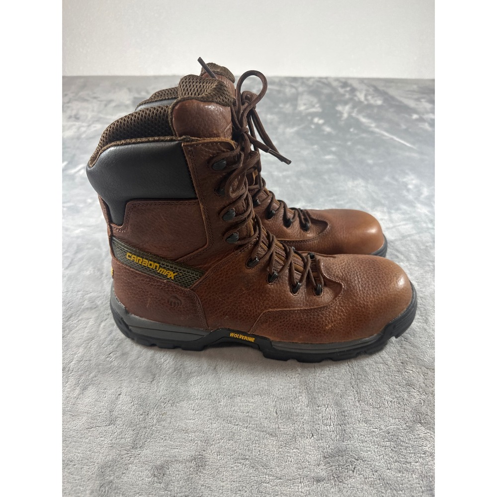 Wolverine CarbonMax Mens 13M Brown Leather Safety Toe Work Boots W2294 EH Rated